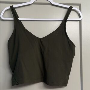 lululemon align tank top dark olive size 10